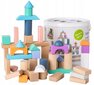 Puidust klotsid ämbris EcoToys, 50-osaline цена и информация | Beebide mänguasjad | hansapost.ee