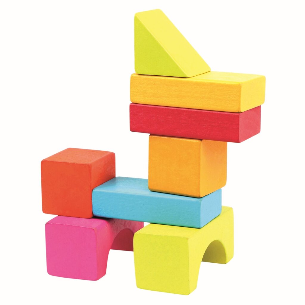 Puidust värvilised klotsid Bino, 100 tk. цена и информация | Beebide mänguasjad | hansapost.ee