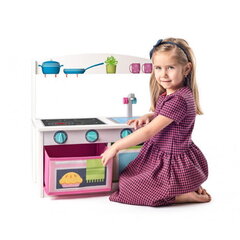 Puidust kööginurk - pink 2in1 Woody, 90258 hind ja info | Beebide mänguasjad | hansapost.ee