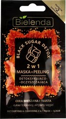 Kooriv mask kombineeritud ja rasusele näonahale Bielenda Black Sugar Detox 2in1 8 g hind ja info | Näomaskid ja silmamaskid | hansapost.ee