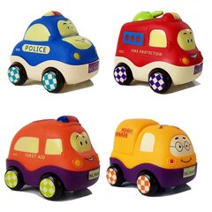 Autode komplekt lastele, 4 tk. hind ja info | Beebide mänguasjad | hansapost.ee