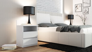 Тумбочка ADRK Furniture Puna P1, белая цена и информация | Прикроватные тумбочки | hansapost.ee