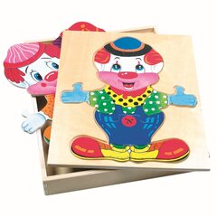 Деревянная головоломка Bino Одень веселого клоуна Фреда цена и информация | Bino Товары для детей и младенцев | hansapost.ee
