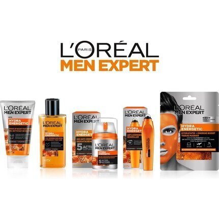 Niisutav kangasmask meestele L'Oreal Paris Men Expert Hydra Energetic, 32 g цена и информация | Näomaskid ja silmamaskid | hansapost.ee