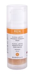 Taastav ja säraandev näomask Ren Clean Skincare Glycol Lactic 50 ml цена и информация | Маски для лица, патчи для глаз | hansapost.ee