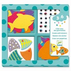 Набор для создания аппликаций - Рыбки Djeco DJ09052 цена и информация | Развивающие игрушки для детей | hansapost.ee