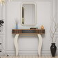 Laua ja peegli komplekt Kalune Design 845, beež värv / pruun цена и информация | Meigilauad | hansapost.ee