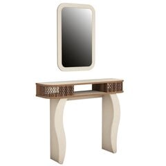 Laua ja peegli komplekt Kalune Design 845, beež värv / pruun hind ja info | Meigilauad | hansapost.ee