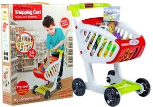 Mängu ostukäru koos toiduainetega, 25-osaline price and information | Toys for girls | hansapost.ee