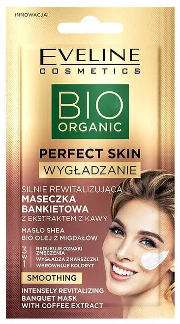 Näomask kohviekstraktiga Eveline BIO Organic Perfect Skin, 8 ml цена и информация | Näomaskid ja silmamaskid | hansapost.ee
