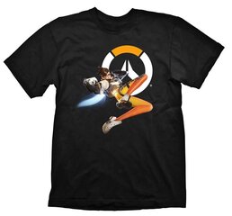 T-Shirt Overwatch Tracer, Black Size L hind ja info | Fännitooted mänguritele | hansapost.ee