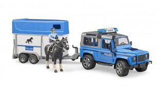 Полицейский автомобиль с прицепом Bruder Land Rover Defender02588 цена и информация | Игрушки для мальчиков | hansapost.ee