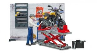 Мотосервис с мотоциклом Bruder Scrambler Ducati Full Throttle, 62102 цена и информация | Игрушки для мальчиков | hansapost.ee