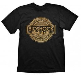 T-Shirt Bioshock Golden Logo, Black Size XL цена и информация | Атрибутика для игроков | hansapost.ee