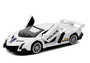 Väike sportlik politseiauto Lamborghini valge цена и информация | Игрушки для мальчиков | hansapost.ee