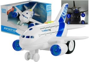 Белый авиационный самолет со звуками и светом 1:200 цена и информация | Игрушки для мальчиков | hansapost.ee
