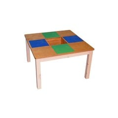 Квадратный игровой стол детский Lego, 64 см, коричневый / зеленый / синий цена и информация | Детские столы и стулья | hansapost.ee