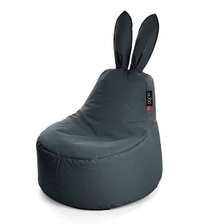 Kott-tool Qubo™ Baby Rabbit, gobelään, tumehall hind ja info | Kott-toolid, tugitoolid ja tumbad lastele | hansapost.ee