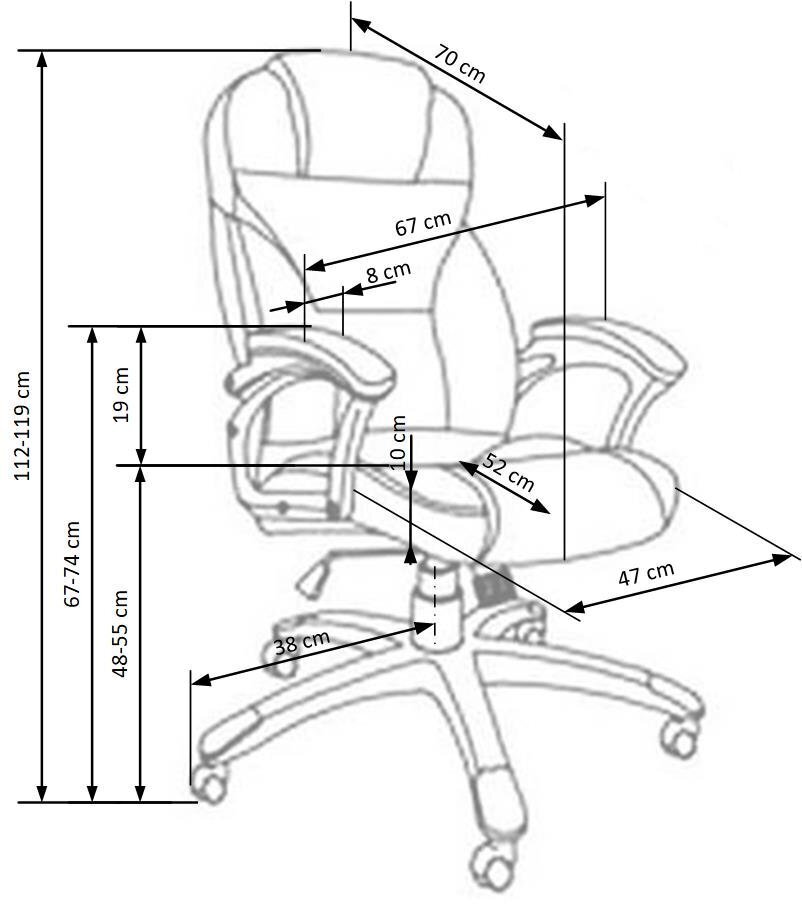 Kontoritool Desmond 2, hall hind ja info | Kontoritoolid | hansapost.ee