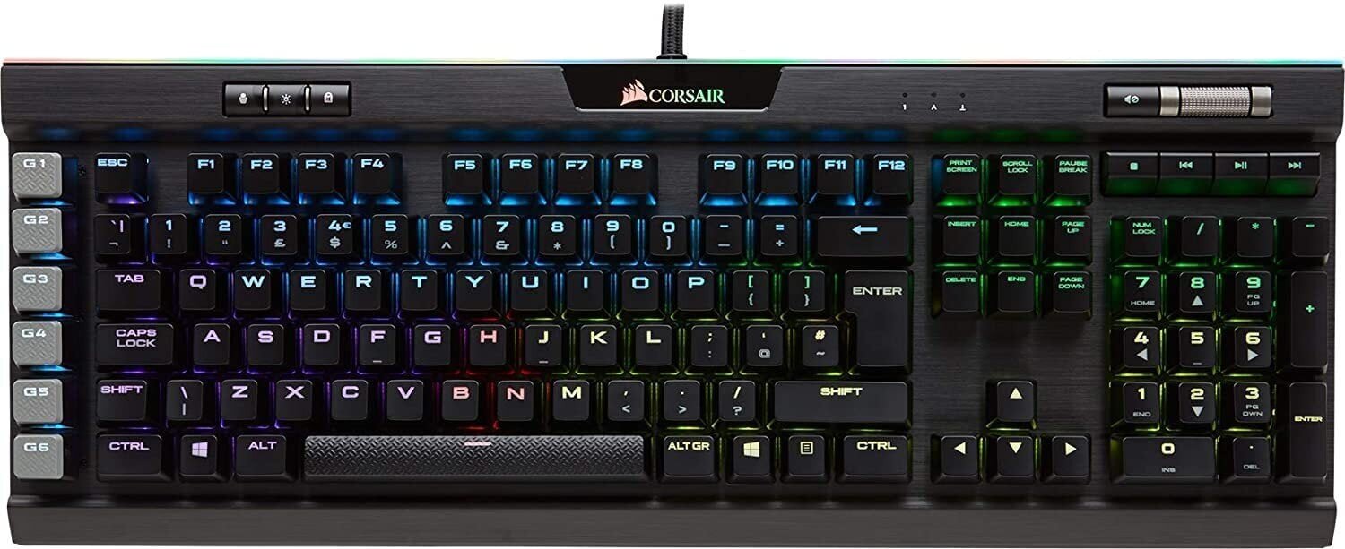 Mänguri Klaviatuur Corsair Gaming K95 RGB Platinum, Must hind ja info | Klaviatuurid | hansapost.ee