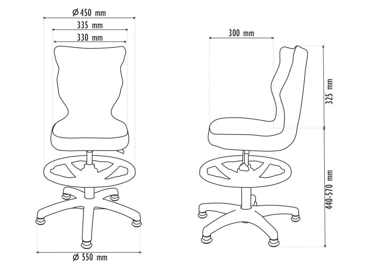 Lastetool Entelo Petit Black VS05 jalatoega, roheline hind ja info | Kontoritoolid | hansapost.ee