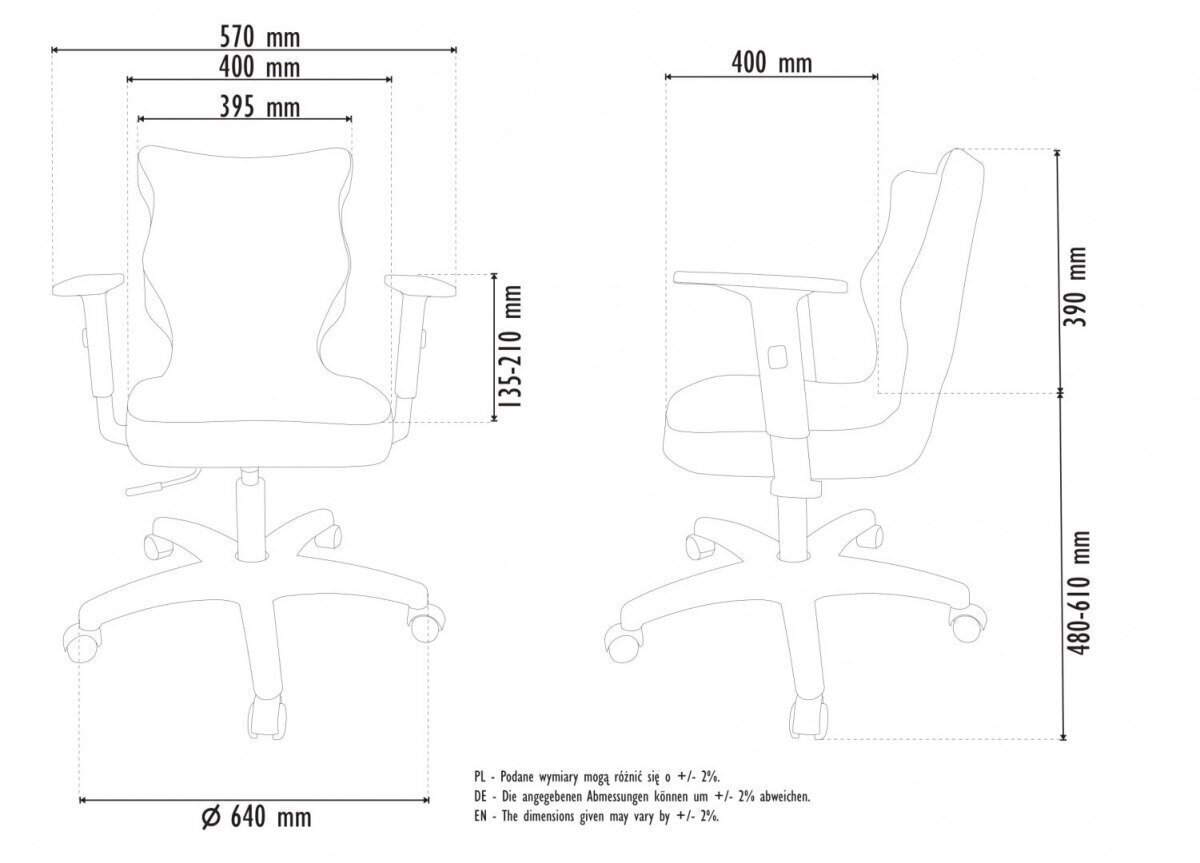 Laste kontoritool Entelo Duo JS08 5, roosa/valge hind ja info | Kontoritoolid | hansapost.ee