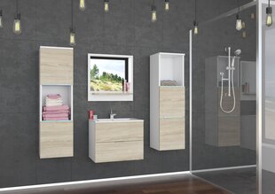 Комплект мебели для ванной комнаты Lauro, дуб / белый цена и информация | Комплекты в ванную | hansapost.ee
