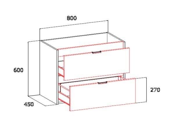 Vannitoamööbli komplekt Teka Inca Combo 2S, 80 cm, tamme värv цена и информация | Vannitoamööbli komplektid | hansapost.ee