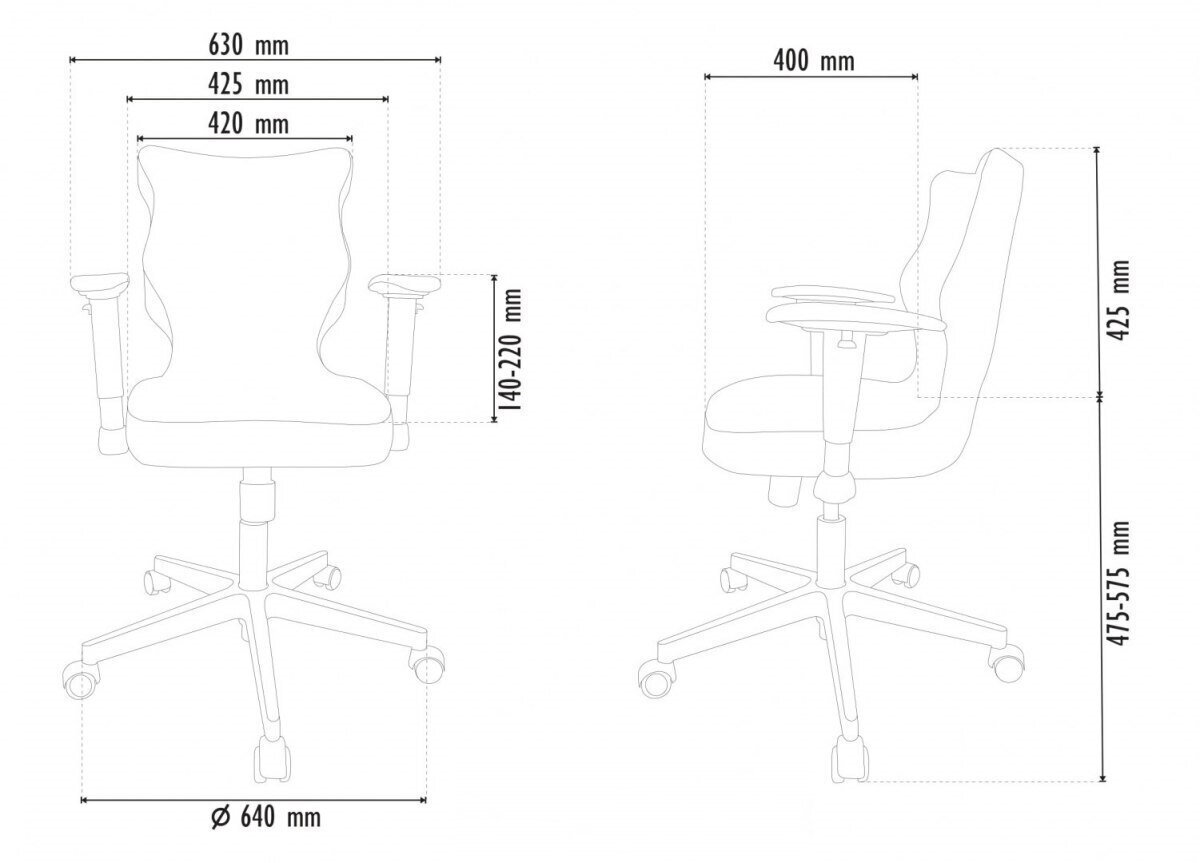 Kontoritool Entelo Perto White DC17, tumehall hind ja info | Kontoritoolid | hansapost.ee