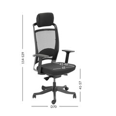 Рабочий стул Fulkrum 62x70xH114-129см, черный цена и информация | Офисные кресла | hansapost.ee