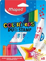 Фломастеры MAPED Color'peps DuoStamp, 8 цветов цена и информация | Принадлежности для рисования, лепки | hansapost.ee