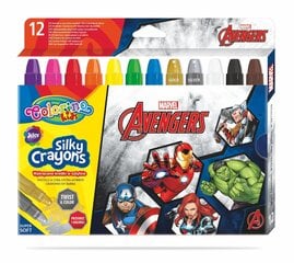 Keeratavad rasvakriidid Colorino Marvel Avengers, 3 in 1, 12 värvi hind ja info | Kunstitarbed, voolimise tarvikud | hansapost.ee