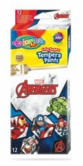 Temperavärvid tuubis Colorino Marvel Avengers, 12 värvi x 12 ml цена и информация | Принадлежности для рисования, лепки | hansapost.ee