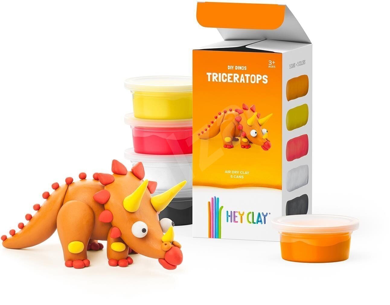 Plastiliinikomplekt Hey Clay Triceraptors, 5 tk. hind ja info | Kunstitarbed, voolimise tarvikud | hansapost.ee