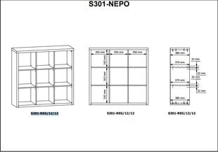 Riiul Nepo Plus REG/12/12, valge цена и информация | Полки | hansapost.ee