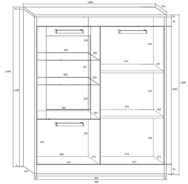 Riiul Maximus N2DW, tamm/valge hind ja info | Riiulid | hansapost.ee