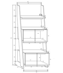 Полка Rack 80-2D, белая / серая цена и информация | полка | hansapost.ee