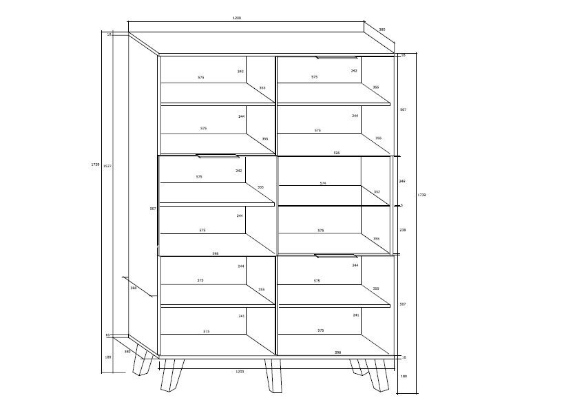 Riiul Sven 3D, pruun/valge hind ja info | Riiulid | hansapost.ee