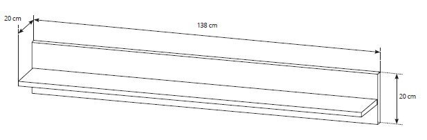 Riiul Arco, tamm/hall цена и информация | Riiulid | hansapost.ee