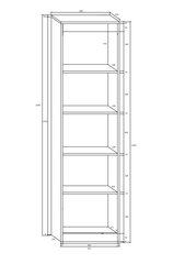 Riiul Maximus W, tume tamm price and information | Shelves | hansapost.ee