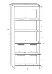 Riiul Meblocross Maximus W6D, tamm/valge hind ja info | Riiulid | hansapost.ee