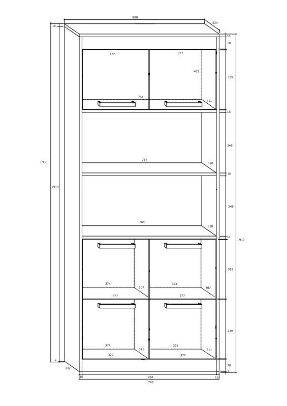 Riiul Meblocross Maximus W6D, tamm/valge hind ja info | Riiulid | hansapost.ee