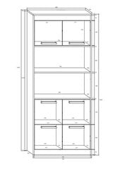 Riiul Meblocross Maximus W6D, tume tamm/valge hind ja info | Riiulid | hansapost.ee