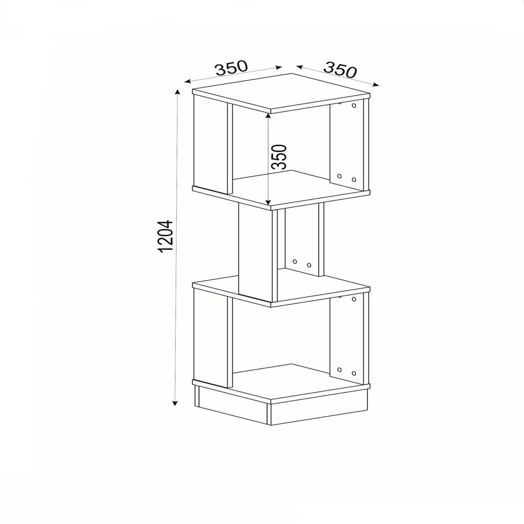 Eraldiseisev riiul Kalune Design Levander, valge hind ja info | Riiulid | hansapost.ee