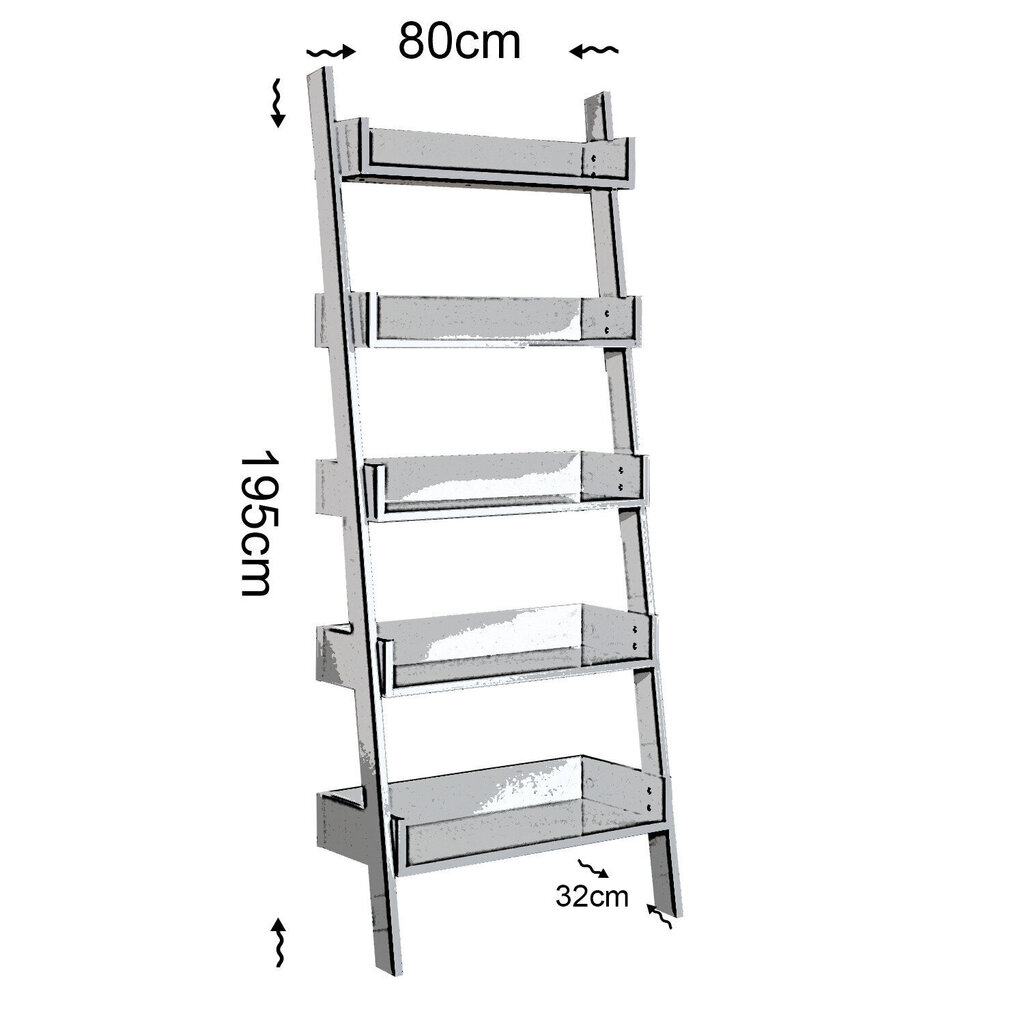 Eraldiseisev riiul Kalune Design Only, valge/pruun hind ja info | Riiulid | hansapost.ee