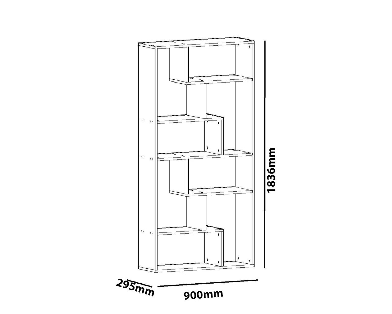 Riiul Kalune Design Serra, valge цена и информация | Riiulid | hansapost.ee