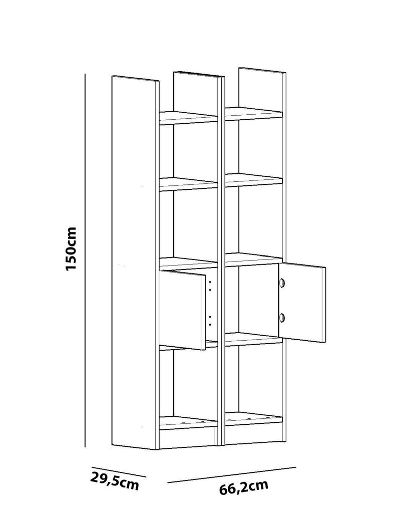 Eraldiseisev riiul Kalune Design Esbi 102, valge/pruun цена и информация | Riiulid | hansapost.ee