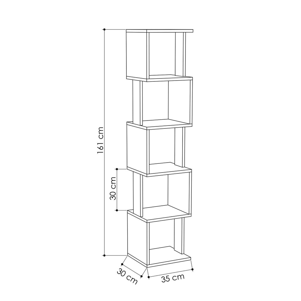 Riiul Kalune Design Piri, tamm/hall hind ja info | Riiulid | hansapost.ee