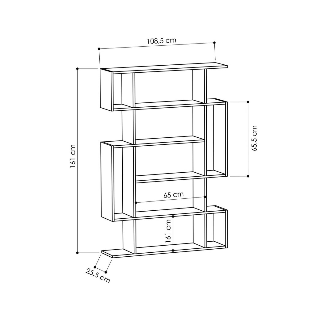 Eraldiseisev riiul Kalune Design Mito 12S, valge hind ja info | Riiulid | hansapost.ee