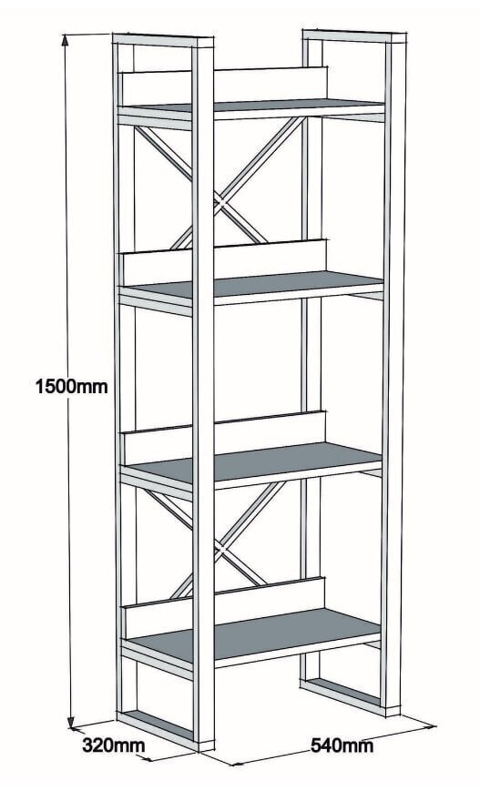 Eraldiseisev riiul Kalune Design Adisa, must/helepruun цена и информация | Riiulid | hansapost.ee